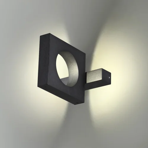 Настенный светильник LED Tilda 6653/5WL Odeon Light уличный IP54 чёрный 1 лампа, плафон чёрный в стиле хай-тек LED фото 5