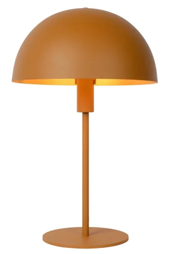 Настольная лампа Siemon 45596/01/44 Lucide оранжевая 1 лампа, основание оранжевое металл в стиле современный 
