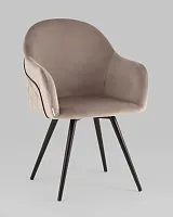Стул вращающийся Новел велюр серо-коричневый УТ000039389 Stool Group, /, ножки//, размеры - *790***620*570