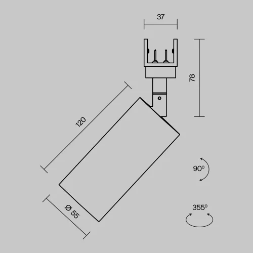Трековый светильник LED уличный Focus Led O-TR01-1-S-16WW3K Maytoni белый для шинопроводов серии Focus Led белый фото 8