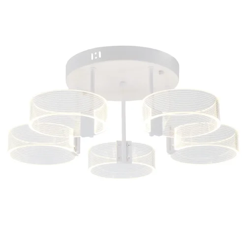Люстра потолочная LED Vinsent MR1871-5CL MyFar прозрачная на 5 ламп, основание белое в стиле современный хай-тек  фото 2