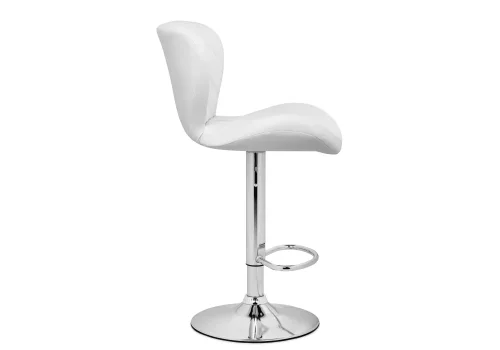 Барный стул Porch white / chrome 15508 Woodville, белый/искусственная кожа, ножки/металл/хром, размеры - *1100***470*530 фото 3