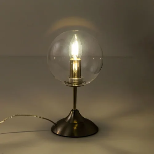 Настольная лампа Томми CL102811 Citilux прозрачная 1 лампа, основание матовое хром металл в стиле современный  фото 3