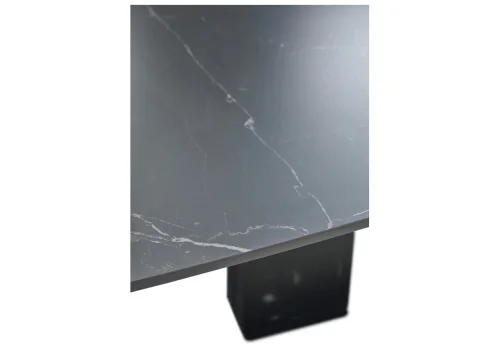 Керамический стол Balde 120 matt black marble solid ceramic / black 593882 Woodville столешница чёрная из керамика фото 10