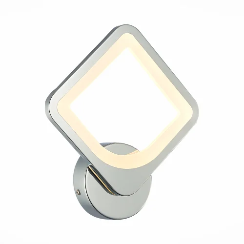 Бра LED Giura SLE500311-01 Evoled белый на 1 лампа, основание хром в стиле хай-тек квадраты