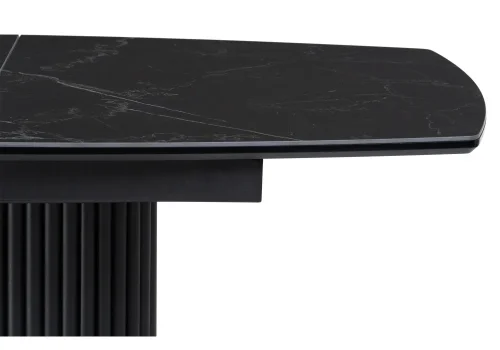 Керамический стол Фестер 160(205)х90х76 черный мрамор / черный 572422 Woodville столешница чёрная из керамика фото 7