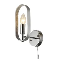 Бра с выключателем Scintillans 2482-1W F-promo хром на 1 лампу, основание хром в стиле современный 