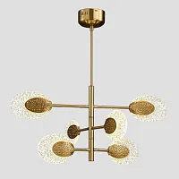 Люстра потолочная CERES B 219409-23 ImperiumLoft прозрачная на 6 ламп, основание латунь в стиле современный 