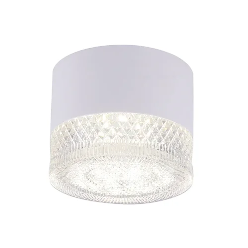 Светильник накладной LED CLT 140C80 WH 4000K Crystal Lux прозрачный 1 лампа, основание белое в стиле современный круглый фото 3