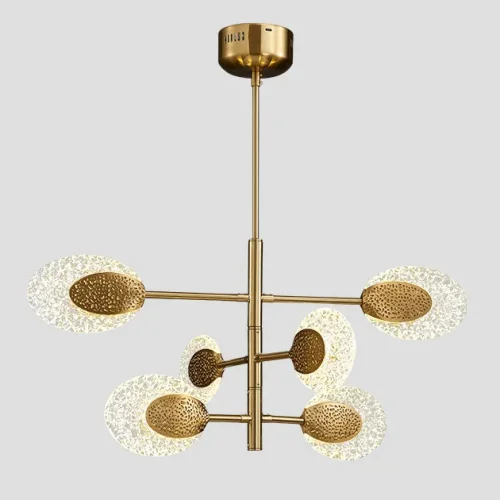 Люстра потолочная CERES B 219409-23 ImperiumLoft прозрачная на 6 ламп, основание латунь в стиле современный  Люстра потолочная CERES B 219409-23 ImperiumLoft прозрачная на 6 ламп, основание латунь в стиле современный