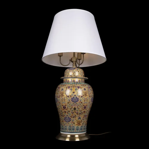 Настольная лампа Sense 10268T LOFT IT белая 3 лампы, основание жёлтое керамика в стиле классический современный  фото 4