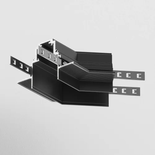 Угол-соединитель 135° встраиваемый Magnetic track system Gravity TRA010CLO-42B Maytoni чёрный в стиле хай-тек современный для светильников серии Magnetic track system Gravity встраиваемый gravity магнитная магнитный фото 6
