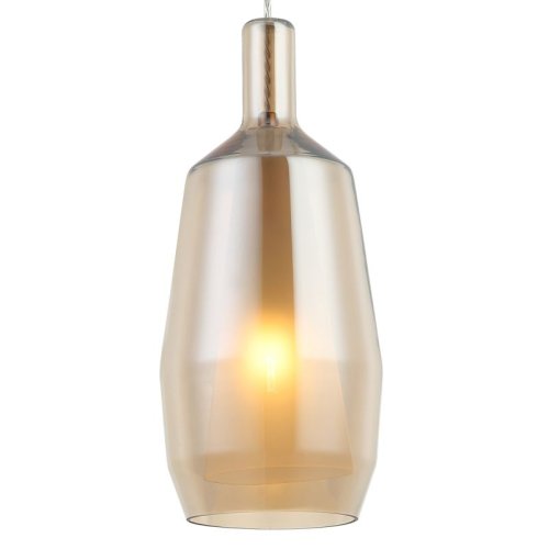 Светильник подвесной Еladin 2154/51/01P Stilfort янтарный 1 лампа, основание бронзовое в стиле современный  фото 2