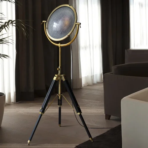 Торшер TRIPOD 102145-26 ImperiumLoft прозрачный на 1 лампу, основание золотое в стиле современный фото 8