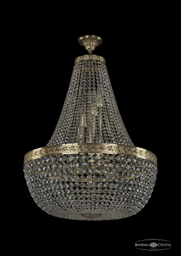 Люстра потолочная хрустальная 19111/H2/60IV G Bohemia Ivele Crystal прозрачная на 15 ламп, основание золотое в стиле классический sp