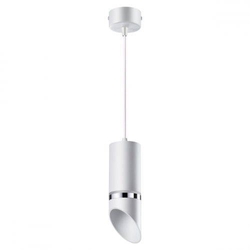 Светильник подвесной Delta 370908 Novotech белый 1 лампа, основание белое в стиле современный трубочки