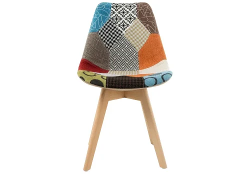 Деревянный стул Mille fabric multicolor 11731 Woodville, разноцветный/ткань, ножки/массив бука дерево/натуральный, размеры - ****490*600 фото 8
