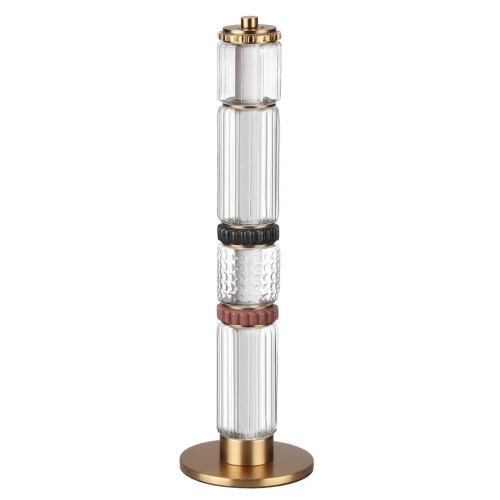 Настольная Лампа светодиодная Collier 5455/15TL Odeon Light прозрачная на 1 лампу, основание латунь античное бронза металл в стиле современный 