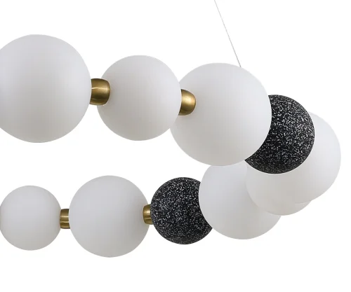 Люстра подвесная LED Мони 07627-80,19 Kink Light белая на 1 лампа, основание золотое в стиле современный молекула шар фото 2