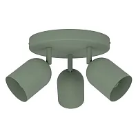 Спот с 3 лампами Tilston 44134 Eglo зелёный E14 в стиле лофт современный 