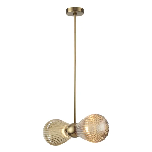 Светильник подвесной Elica 5402/2 Odeon Light янтарный 2 лампы, основание золотое в стиле современный выдувное фото 3