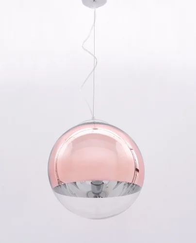 Светильник подвесной Ibiza LDP 108-300 R.GD Lumina Deco розовый прозрачный 1 лампа, основание розовое в стиле современный шар фото 4