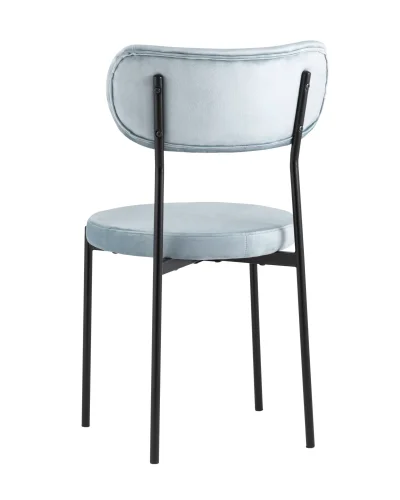 Стул обеденный Барбара NEW, велюр серо-голубой УТ000028055 Stool Group, голубой/велюр, ножки/металл/чёрный, размеры - ****480*530 фото 4