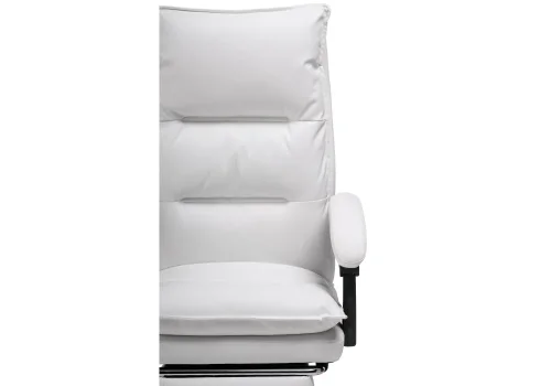 Компьютерное кресло Fantom white 15572 Woodville, белый/экокожа, ножки/металл/хром, размеры - *1240***610* фото 8
