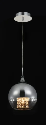 Светильник подвесной Fermi P140-PL-110-1-N Maytoni прозрачный хром 1 лампа, основание никель в стиле современный шар фото 2