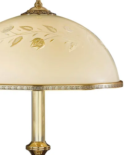 Настольная лампа P 6308 G Reccagni Angelo бежевая 2 лампы, основание золотое металл в стиле классический  фото 2