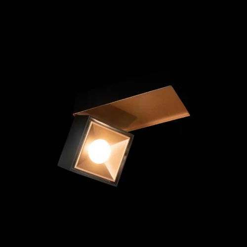 Светильник накладной LED Knof 10324/B Gold Black LOFT IT чёрный золотой 1 лампа, основание чёрное в стиле современный хай-тек прямоугольный фото 2