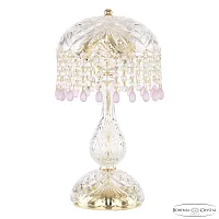 Настольная лампа 14781L1/22 G V7010 Bohemia Ivele Crystal прозрачная 3 лампы, основание золотое металл в стиле классический виноград