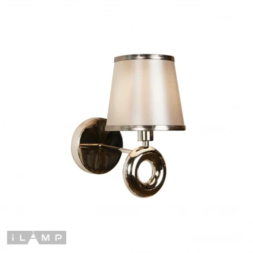Бра Brooklyn W2401-1 Nickel iLamp коричневый на 1 лампу, основание никель в стиле современный американский фото 2