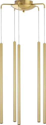 Светильник подвесной LED Tubo L5T747343 Lightstar золотой на 3 лампы, основание золотое в стиле минимализм современный трубочки