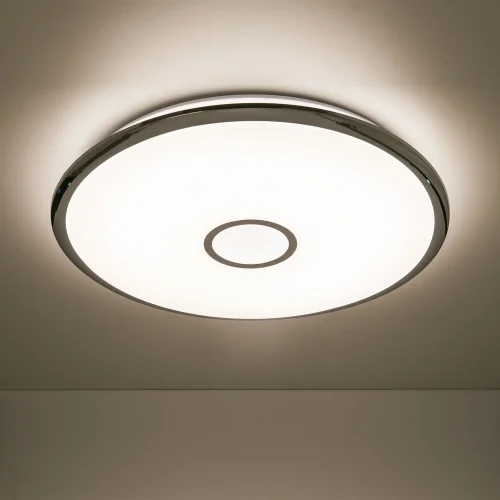 Светильник потолочный LED с пультом с Алисой Старлайт Смарт CL703A100G Citilux белый 1 лампа, основание хром белое в стиле современный с пультом фото 6