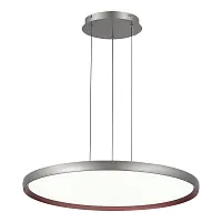 Светильник подвесной LED Satellite SL6015.413.01 ST-Luce серый серебряный 1 лампа, основание серебряное серое в стиле современный хай-тек минимализм кольца с пультом
