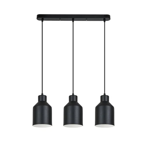 Светильник подвесной Lark A7073SP-3BK Arte Lamp чёрный на 3 лампы, основание чёрное в стиле лофт современный линейный
