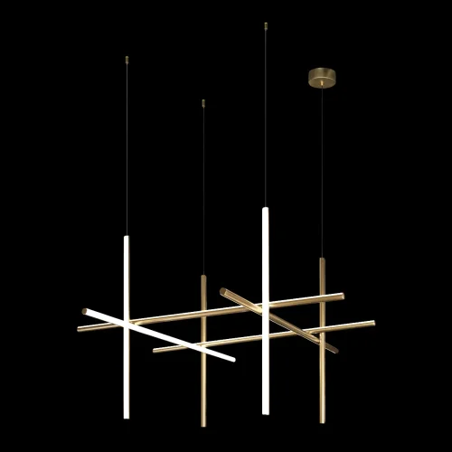 Светильник подвесной LED Coordinates 10393/A LOFT IT белый матовый золото на 6 ламп, основание матовое золото в стиле хай-тек фото 2