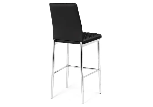 Барный стул Teon black / chrome 15515 Woodville, чёрный/искусственная кожа, ножки/металл/хром, размеры - *1000***410*500 фото 4