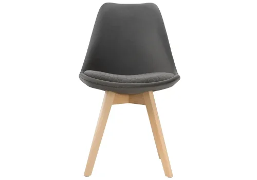 Деревянный стул Bonuss dark gray / wood 15224 Woodville, серый/велюр, ножки/массив бука/натуральный, размеры - ****500*560 фото 2