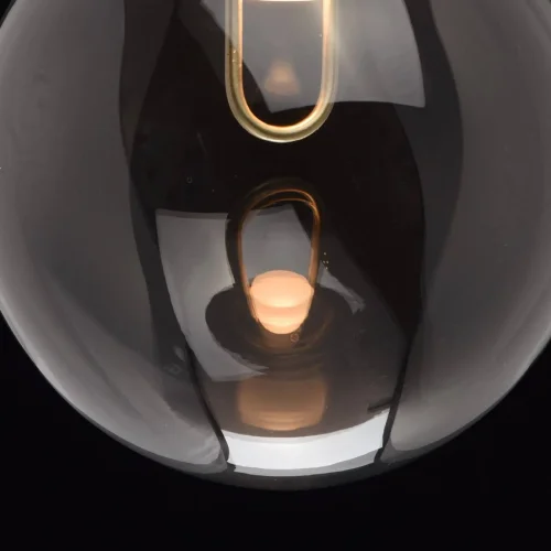 Светильник подвесной LED Крайс 657011101 DeMarkt прозрачный 1 лампа, основание бронзовое в стиле современный шар фото 7