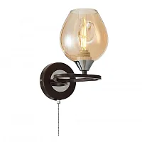 Бра с выключателем Балатон  CL468311 Citilux янтарный 1 лампа, основание венге в стиле классический 