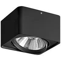 Светильник накладной Monocco 212617 Lightstar чёрный 1 лампа, основание чёрное в стиле модерн квадратный