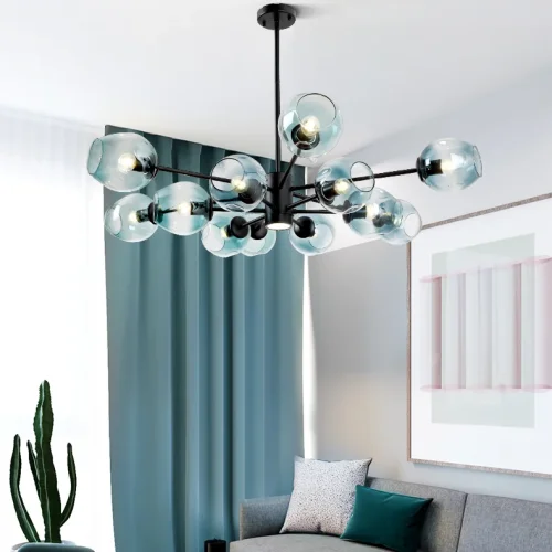 Люстра на штанге MARINE D85 Black/Transparent 193750-26 ImperiumLoft прозрачная на 8 ламп, основание чёрное в стиле современный фото 13 Люстра на штанге MARINE D85 Black/Transparent 193750-26 ImperiumLoft прозрачная на 8 ламп, основание чёрное в стиле современный фото 13