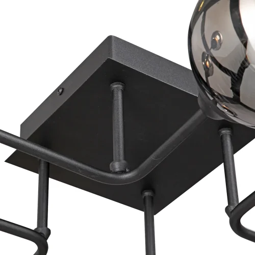 Люстра потолочная V4795-1/8PL Vitaluce чёрная серая на 8 ламп, основание чёрное в стиле хай-тек фото 3 Люстра потолочная V4795-1/8PL Vitaluce чёрная серая на 8 ламп, основание чёрное в стиле хай-тек фото 3