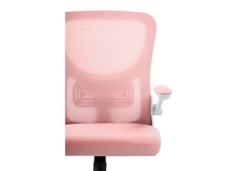 Компьютерное кресло Konfi pink / white 15331 Woodville, розовый/сетка ткань, ножки/металл/белый, размеры - *1110***600*660 фото 7