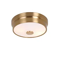 Светильник потолочный Pannikin 2375-2C Favourite белый 2 лампы, основание латунь в стиле современный тарелка круглый