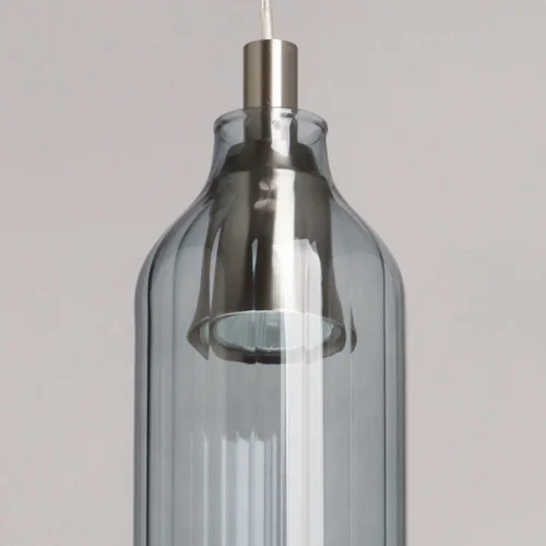 Светильник подвесной Кьянти 720012301 DeMarkt серый 1 лампа, основание никель в стиле современный  фото 5