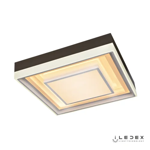 Люстра потолочная LED с пультом Summery B6317-128W/520*520 WH iLedex белая на 1 лампа, основание чёрное в стиле современный хай-тек с пультом квадраты фото 2
