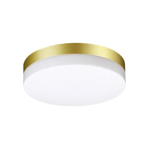 Потолочный светильник уличный LED Opal 358884 Novotech уличный IP54 золотой на 1 лампу, плафон белый в стиле хай-тек современный LED